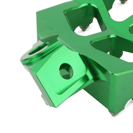 Wide aluminum dirt bike foot pegs for comfortable foot support