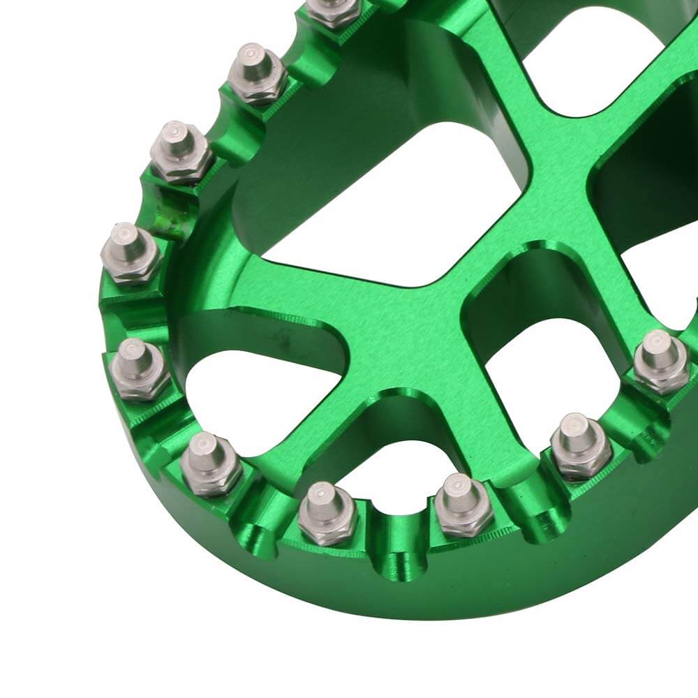 Wide anti slip foot pegs for Kawasaki dirt bikes motocross riding