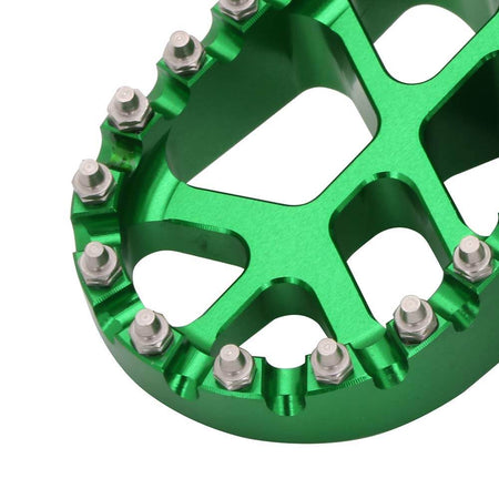 Wide anti slip foot pegs for Kawasaki dirt bikes motocross riding