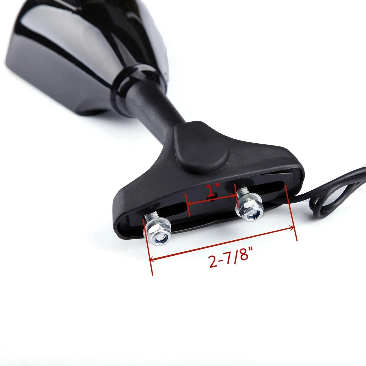 Wide field of view motorcycle mirror for Suzuki sport bikes