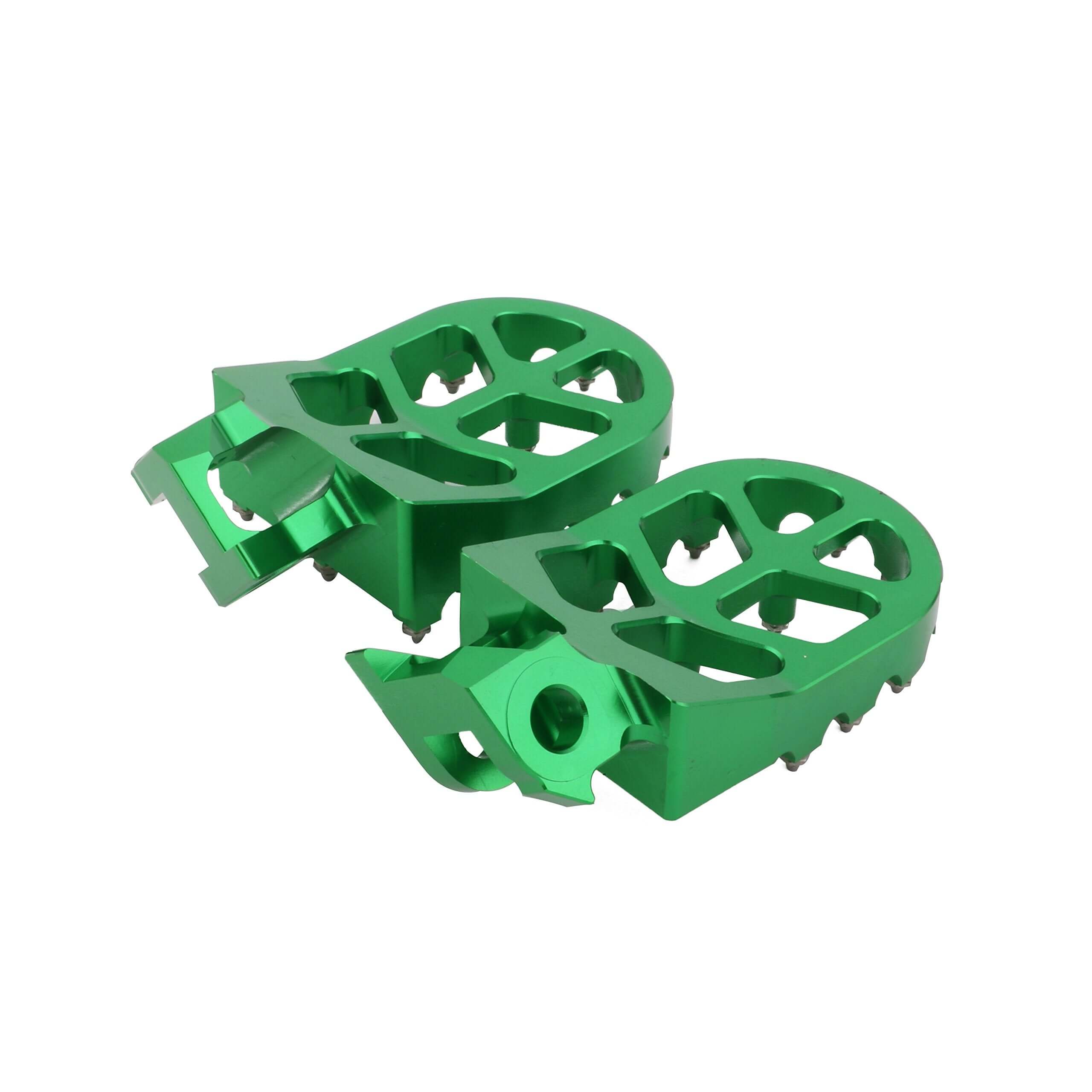 Wide platform motorcycle foot pegs for better rider grip