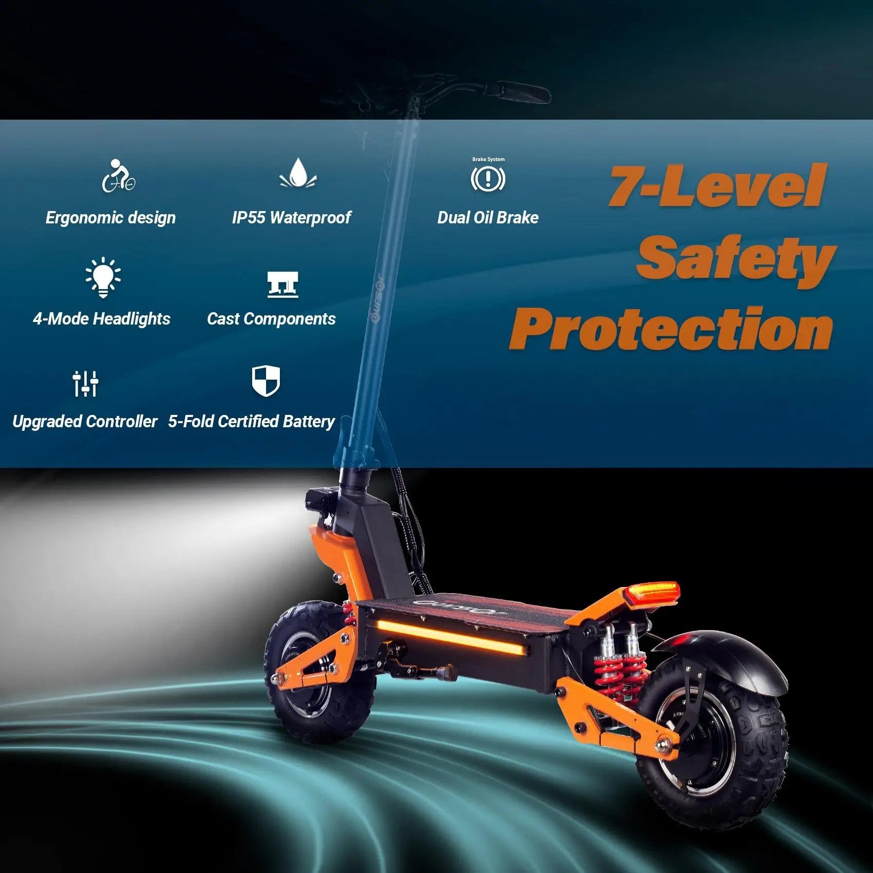 X5 Pro Electric Scooter Side Profile