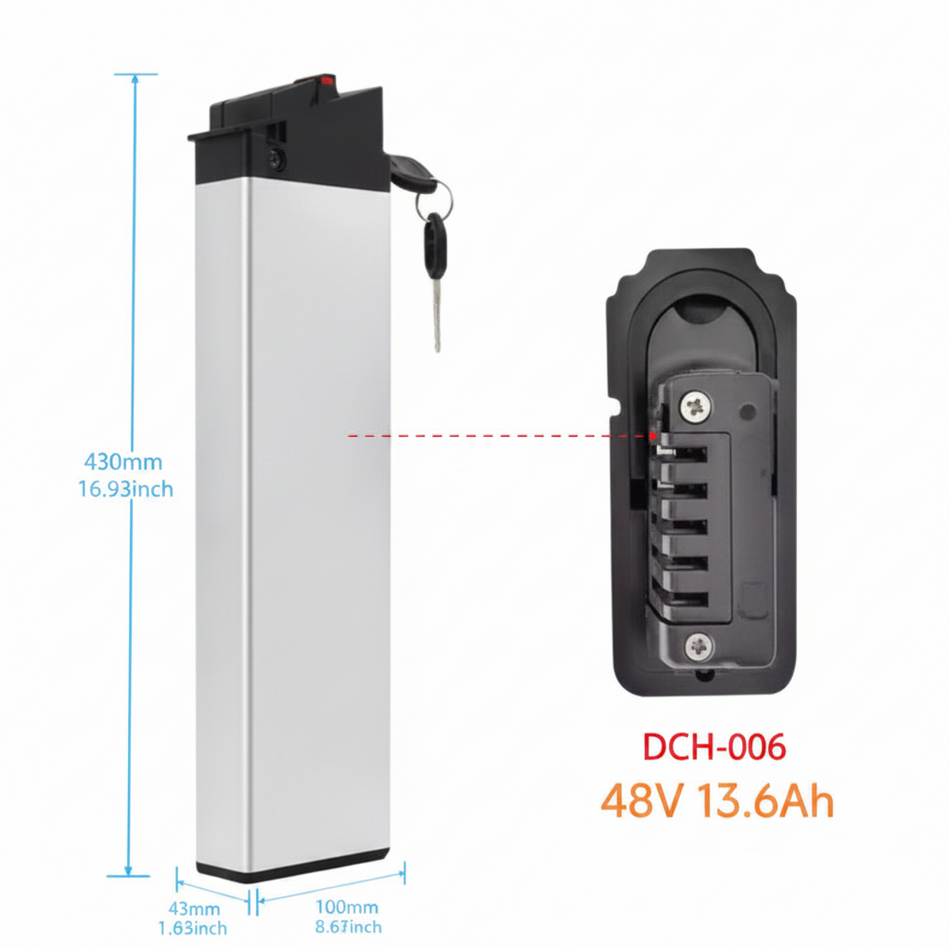 Lectric XP Step-Thru 1.0 / 2.0 Replacement Battery (48V 14Ah/10.4Ah)
