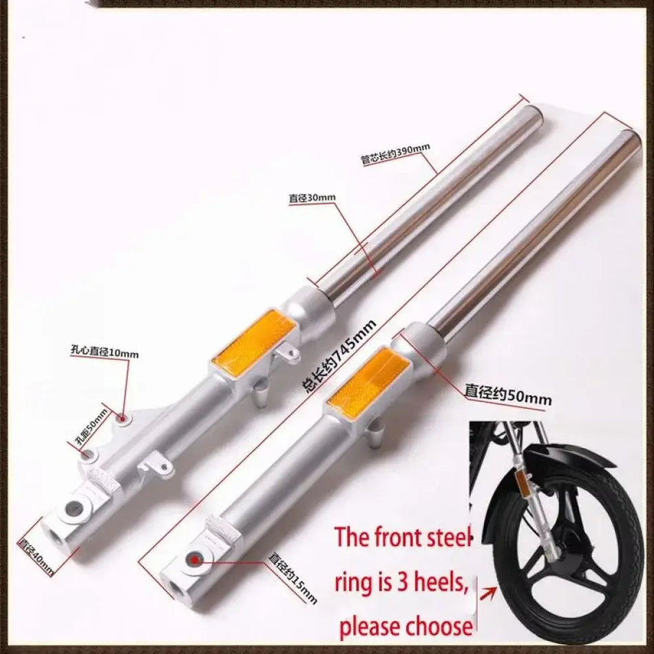 YBR125 Disc Brake Front Fork Assembly Pair Left and Right