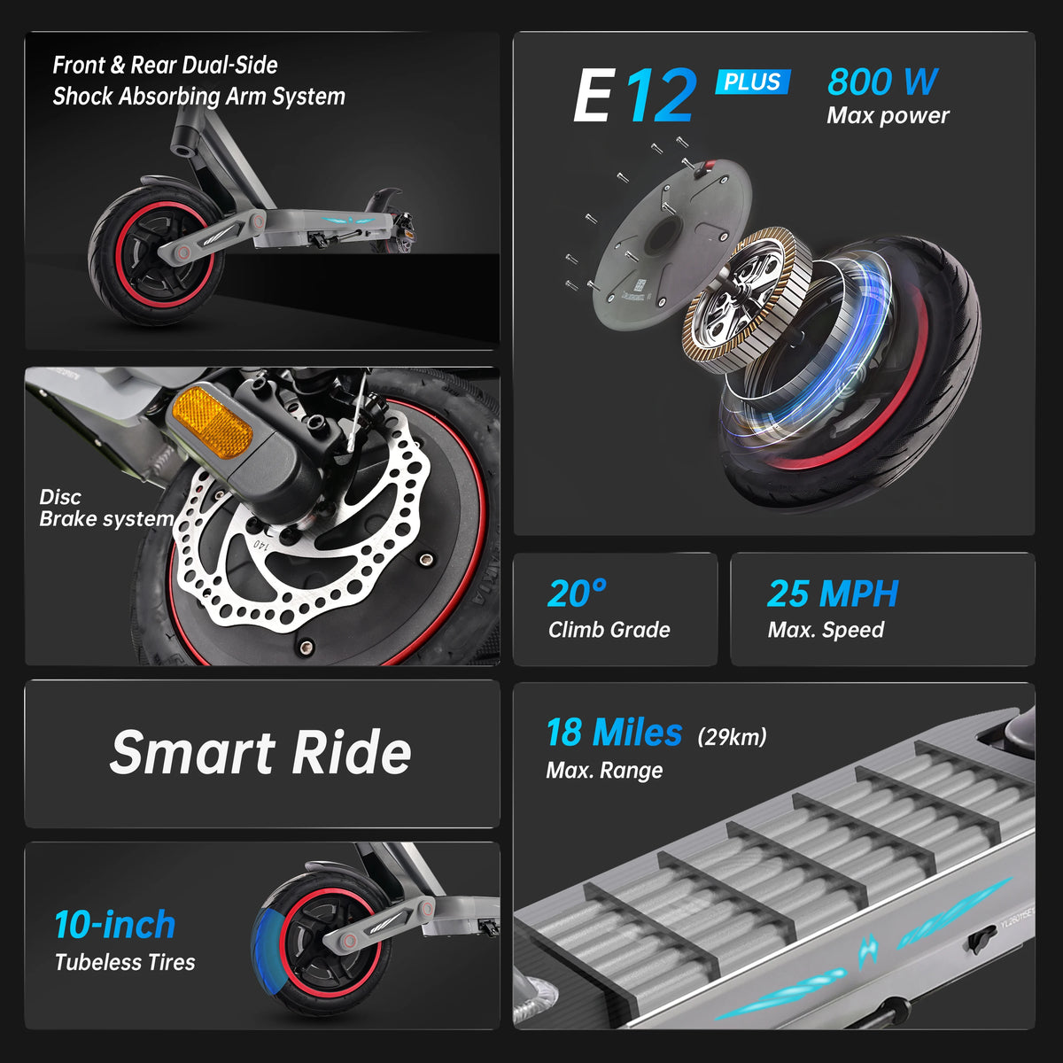 ZWHEEL E12 PLUS 800W electric scooter