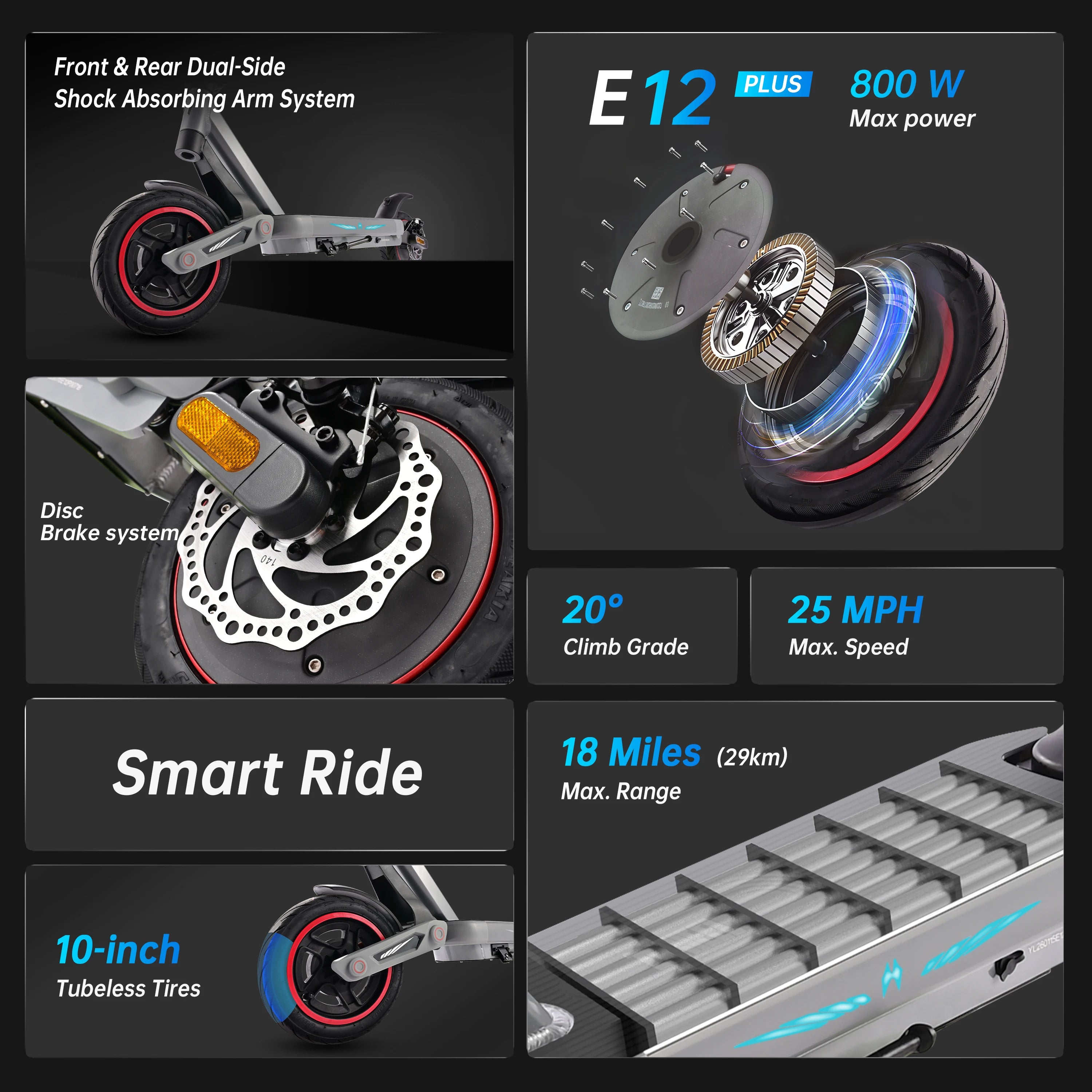 ZWHEEL E12 PLUS 800W electric scooter