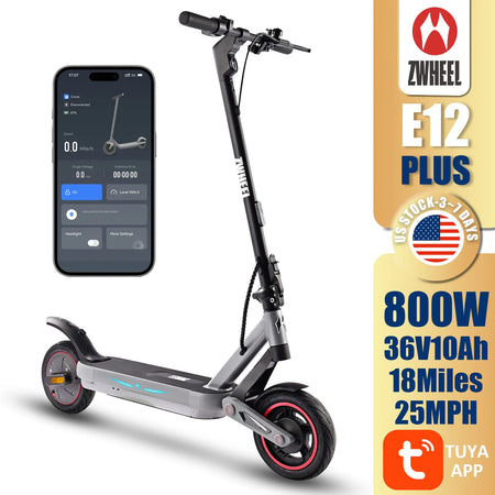 ZWHEEL E12 Plus 800W Electric Scooter for Urban and Off-Road Commuting