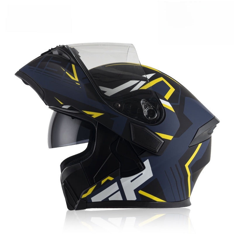 UGNE Carbon Fiber Modular Helmet - DOT Certified Dual-Lens Full-Face & Open-Face Motorcycle Gear