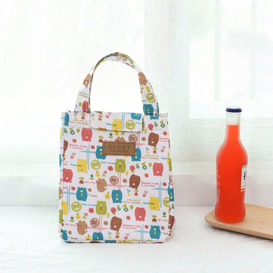 Water-Resistant Oxford Lunch Tote 500ml Insulated Food Storage Bag for Hot & Cold Meals