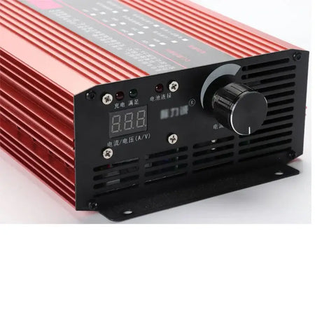 84V–120V Adjustable Smart Lithium Charger (2A-9A) for 24S 28S 32S Li-ion & LiFePO4 close-up view