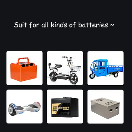 Adjustable 20A Fast Battery Charger 36V-72V Multi-Voltage Support for Li-ion & LiFePO4 (10S-24S) for various batteries