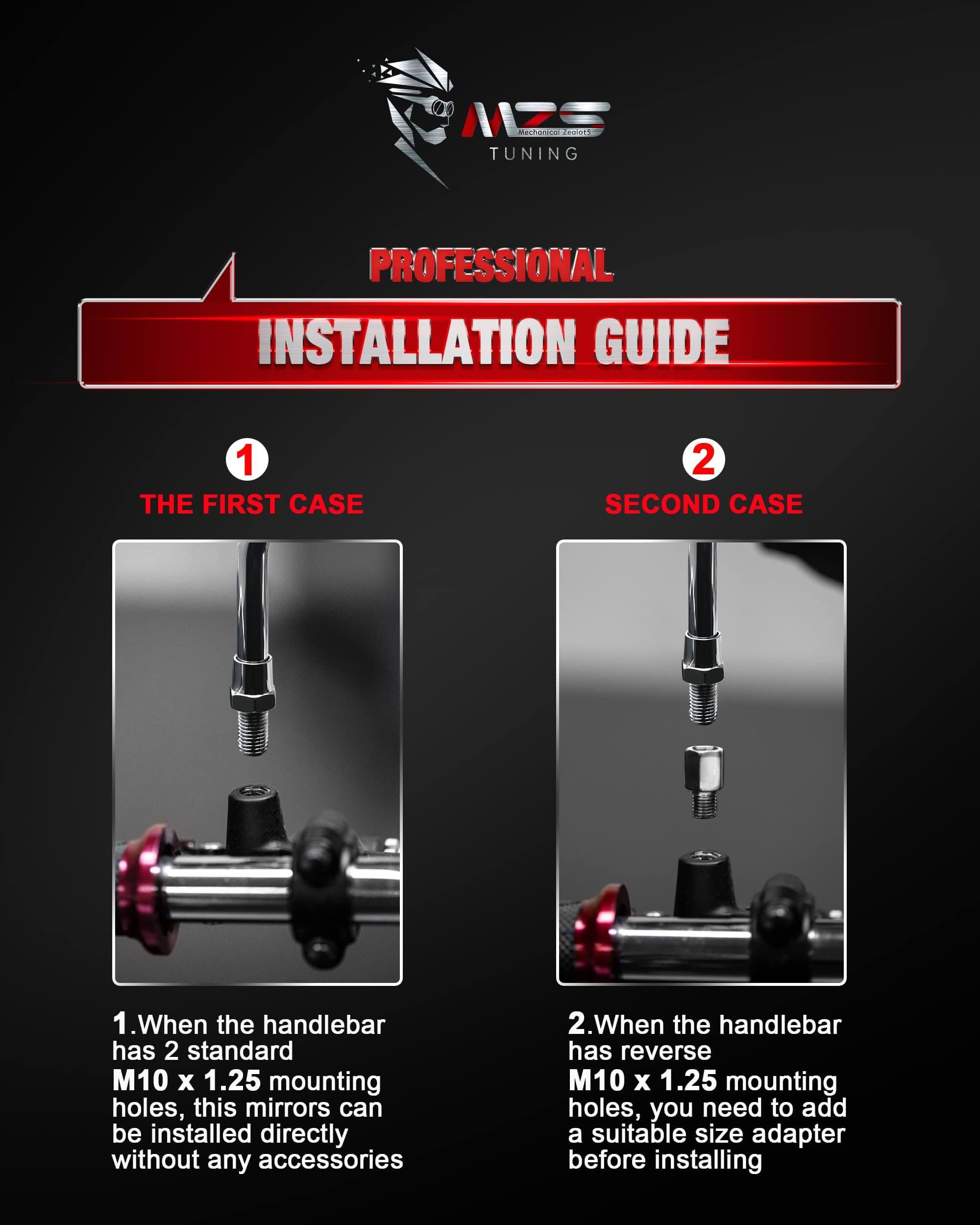 adjustable motorcycle mirrors 360 degree rotation