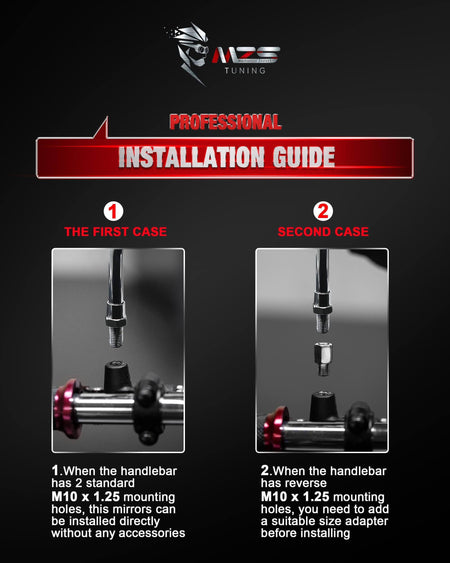 adjustable motorcycle mirrors 360 degree rotation