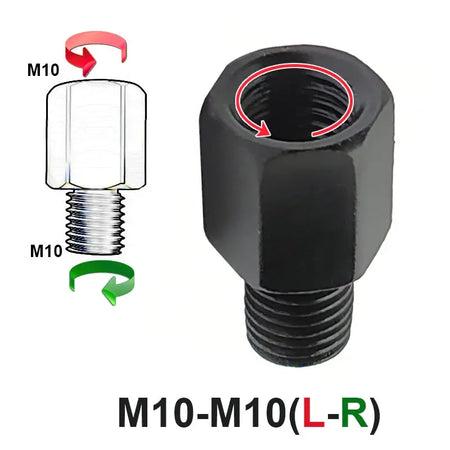   Black Mirror Adapter M10 M8 10MM 8MM for Motorcycles