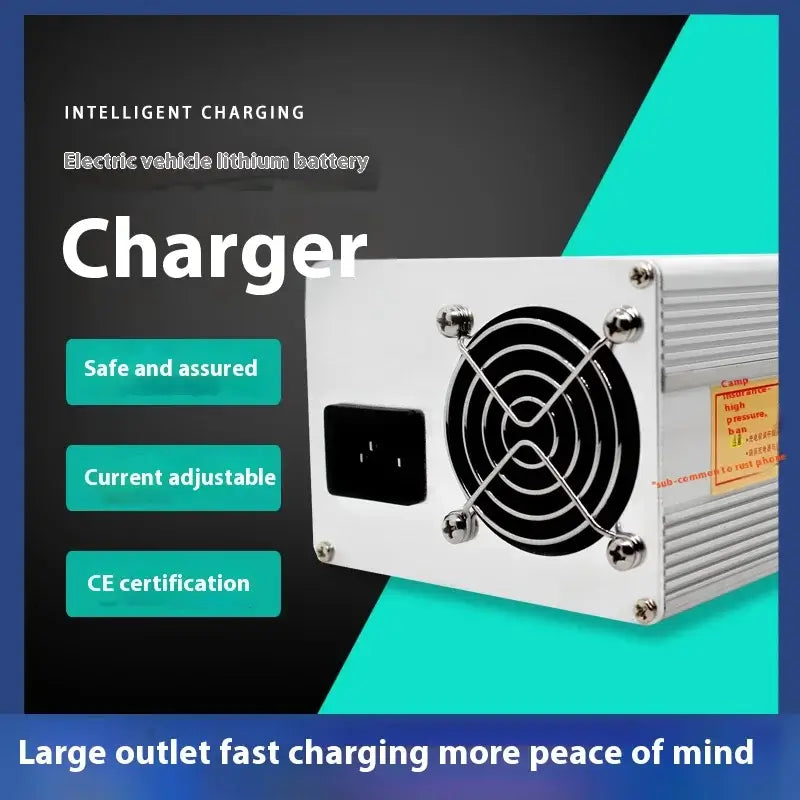 High-Power Smart Charger 84V 96V 108V Series 10A-12A Fast Charger for 18650 Li-ion & LiFePO4 Batteries