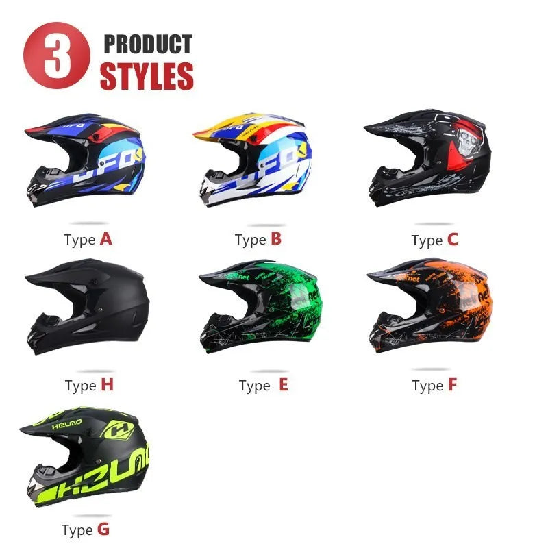 aerodynamic motocross protective helmet