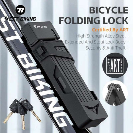 alloy steel folding bicycle lock secure chain cable padlock