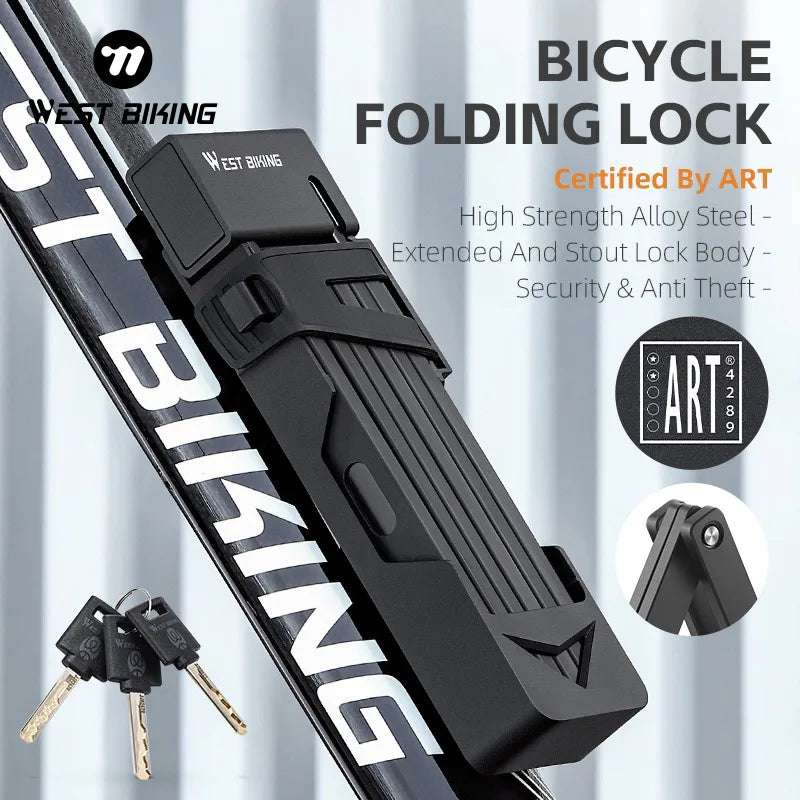 alloy steel folding bicycle lock secure chain cable padlock