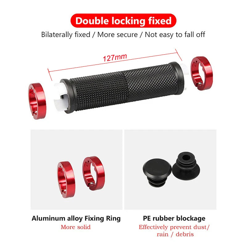 aluminum rubber bicycle handle grips