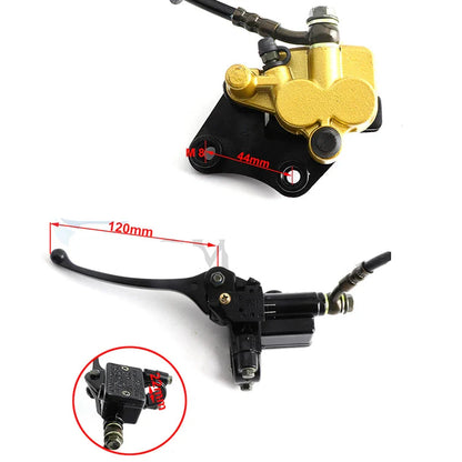 Front and Rear Disc Brake Caliper Kit with Master Cylinder for 50cc-125cc Dirt Pit Bike | Taotao SSR Apollo Transpro flywing