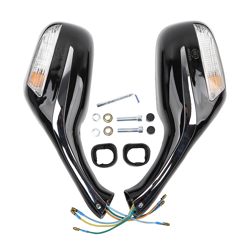 UGNE Universal LED Motorcycle Mirror 360 Adjustable Anti-Vibration Aluminum Mirror