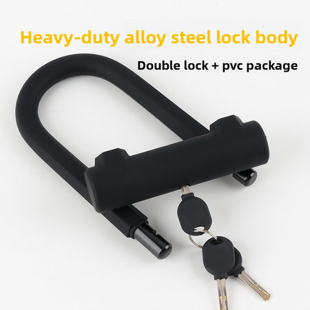 Heavy Duty Anti Theft U Lock with 1.2m Steel Cable Set
