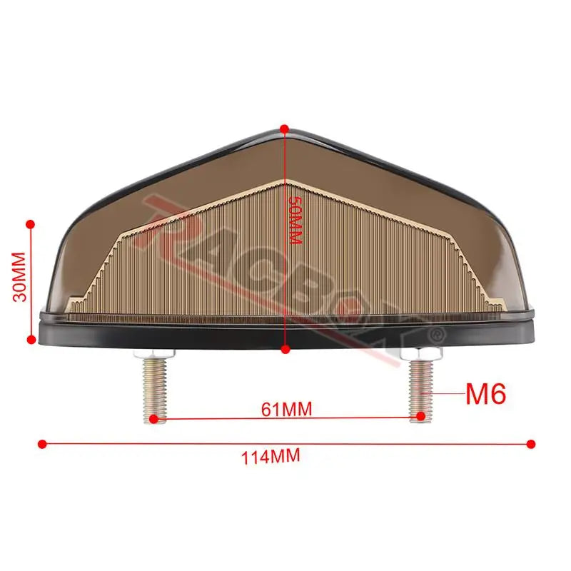   3 Wires LED Motorcycle Tail Brake Light Red Smoke Lens