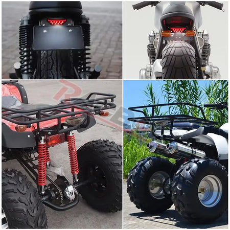   3 Wires LED Motorcycle Tail Brake Light Red Smoke Lens