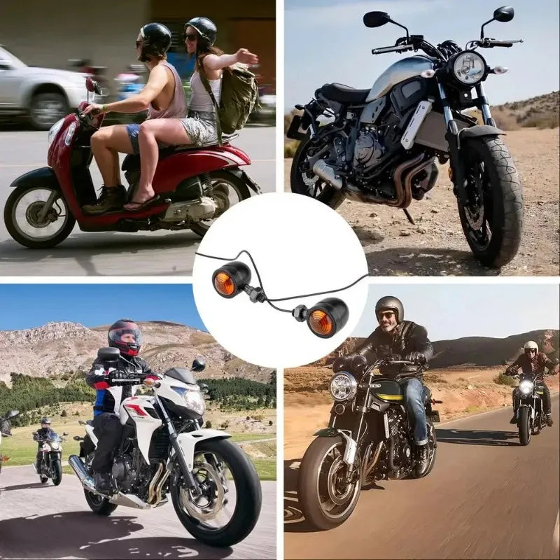   2pcs Motorcycle Turn Indicator Daytime Mini Lights