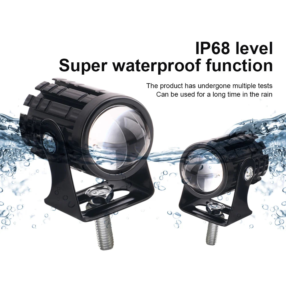   2pcs Motorcycle Headlights LED Lenses