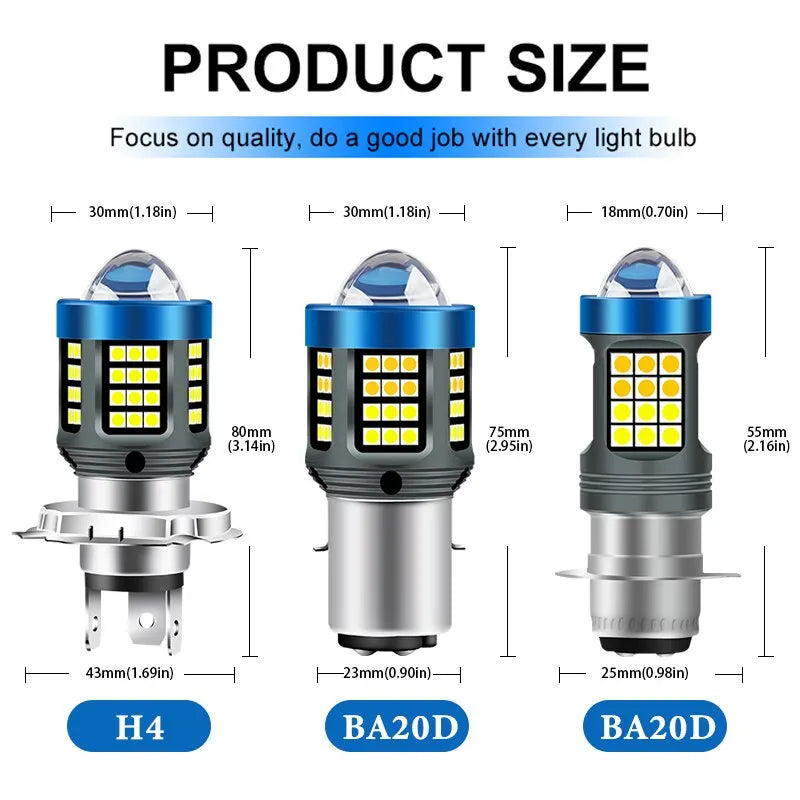   H4 H6 BA20D LED Motorcycle Light Bulb