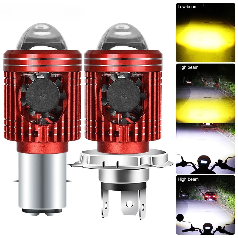   10000LM H4/H6 12V LED Motorcycle Headlight Bulb