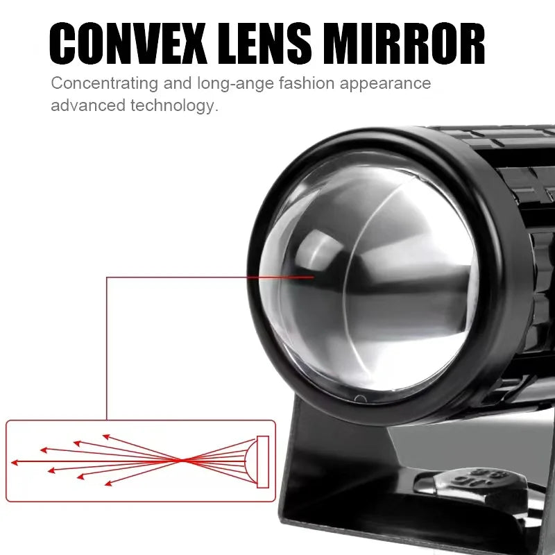   1pc Motorcycle Mini Driving Light Dual Color