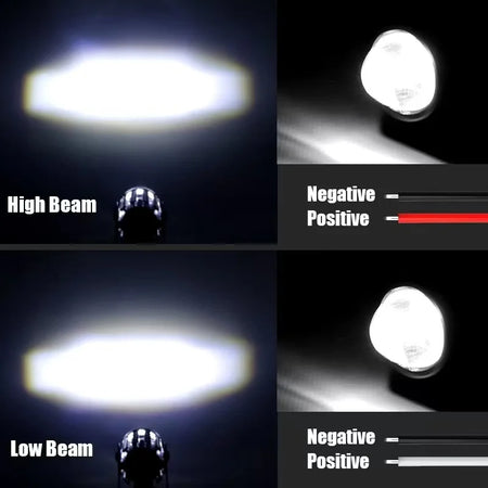   1pc Motorcycle Mini Driving Light Dual Color