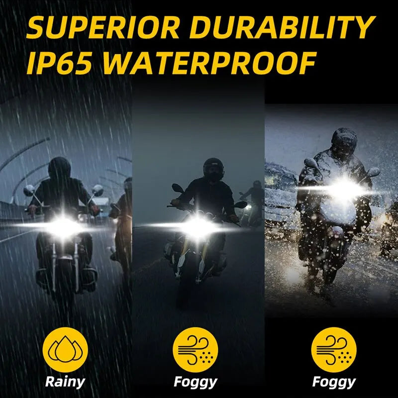   H4 LED Motorcycle Headlight Bulbs Hi Lo Beam