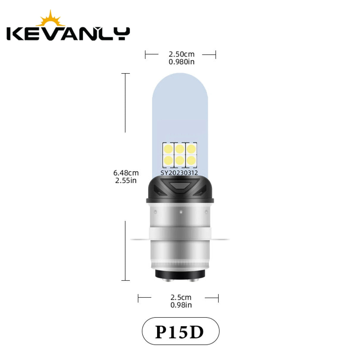   1pcs H4 LED BA20d H6 P15D Motorcycle Headlight Bulbs