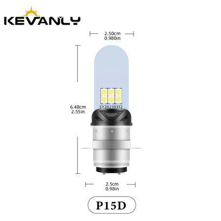   1pcs H4 LED BA20d H6 P15D Motorcycle Headlight Bulbs