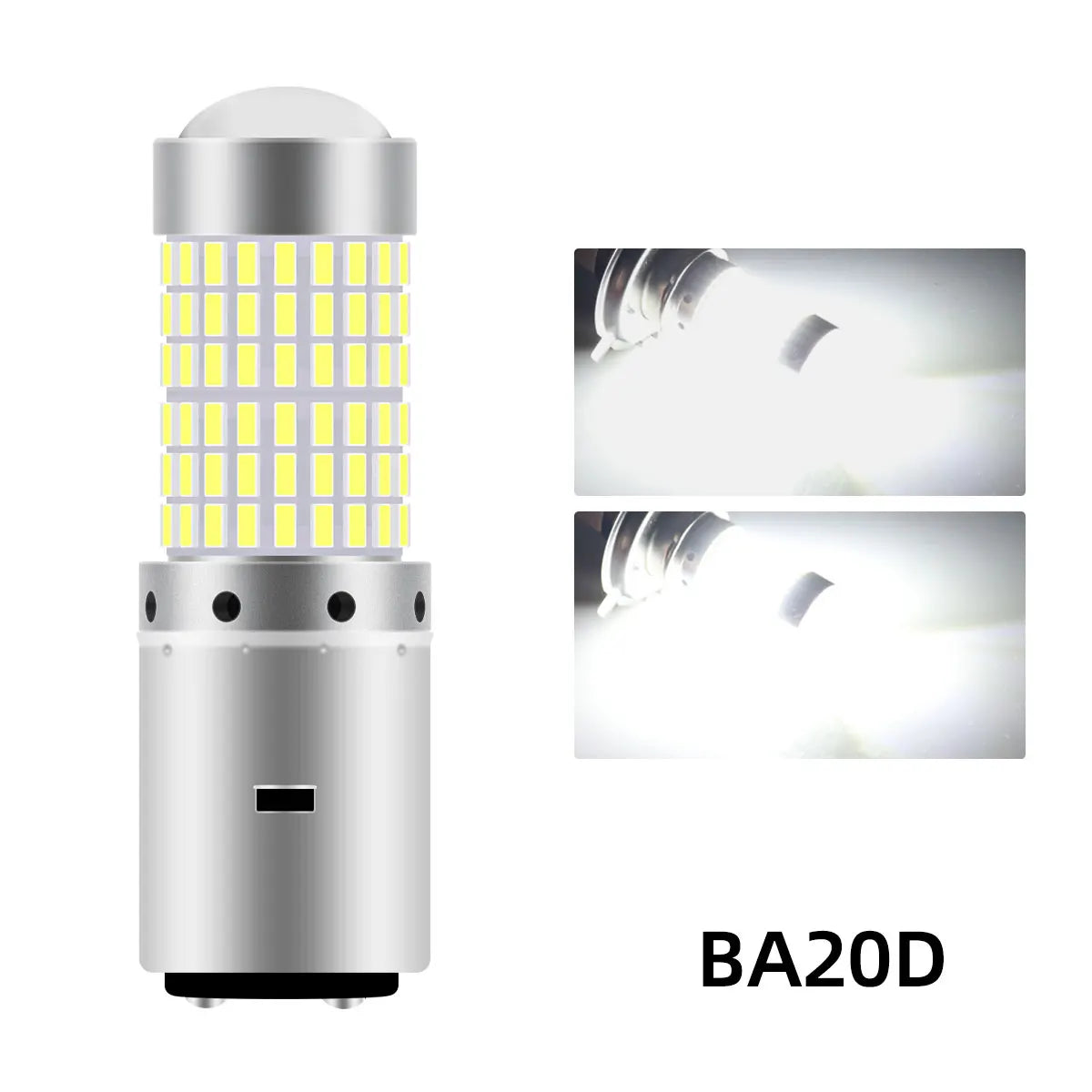   1PCS 144SMD H4 P15D BA20D Motorcycle Headlight Bulbs