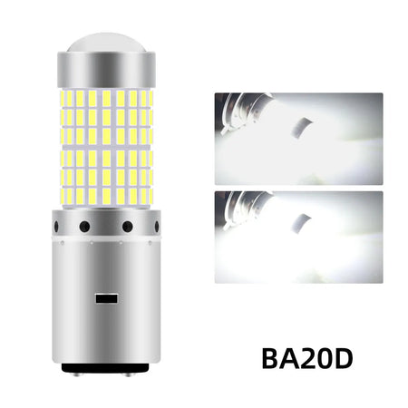   1PCS 144SMD H4 P15D BA20D Motorcycle Headlight Bulbs