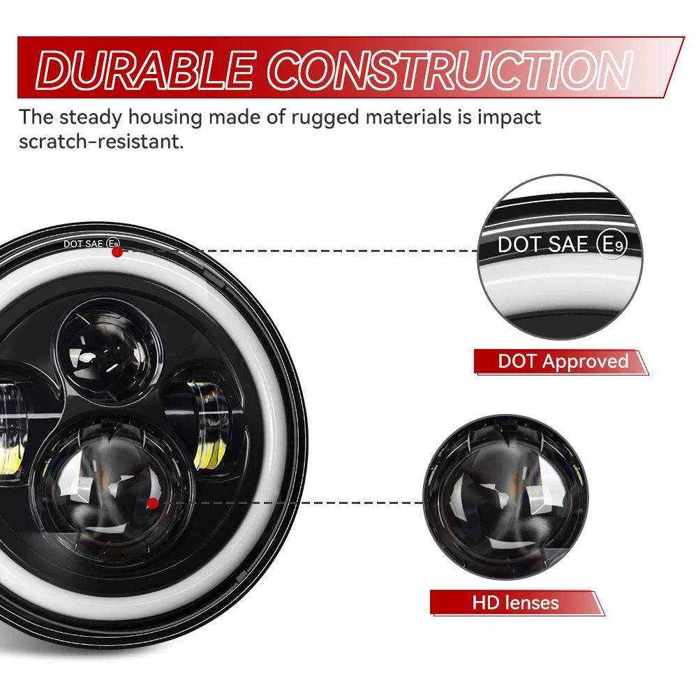   7-Inch LED Motorcycle Headlight