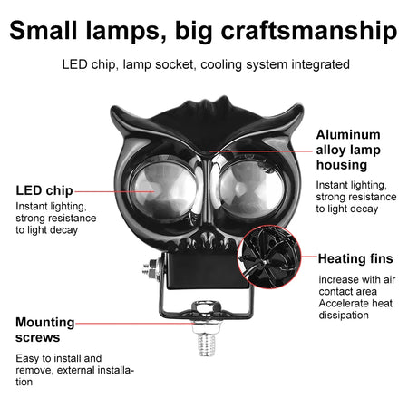   32W Motorcycle Spotlights LED 3200lm