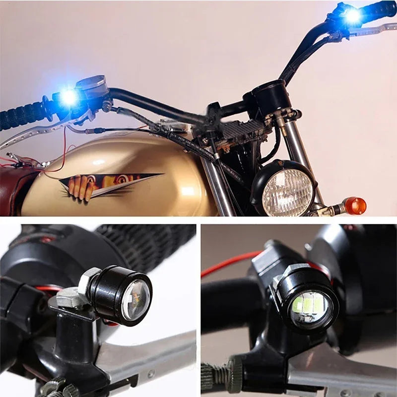   2Pcs Universal Car Motor Eagle Eye DRL LED Lamps