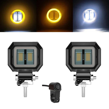   3INCH 20W Motorcycle LED Angel Eye Work Light Bar