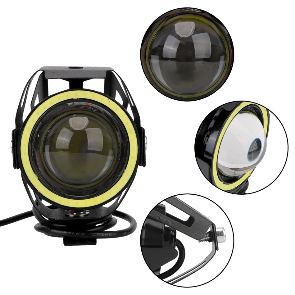   LED Motorcycle Angel Eyes - U7 Headlamp Spotlights