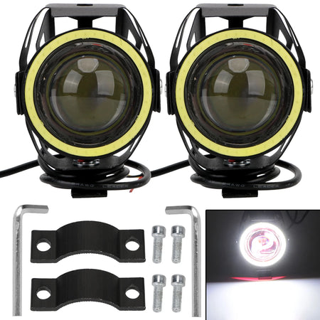   LED Motorcycle Angel Eyes - U7 Headlamp Spotlights