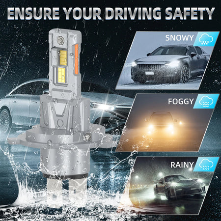   1PC H1 H4 H7 H11 Super Bright Motorcycle LED Headlight Bulb 18000LM