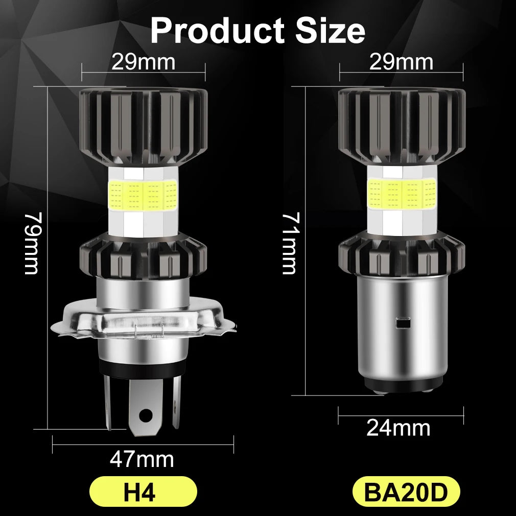   H4/P15D/BA20D 72W LED Motorcycle Headlight Bulb