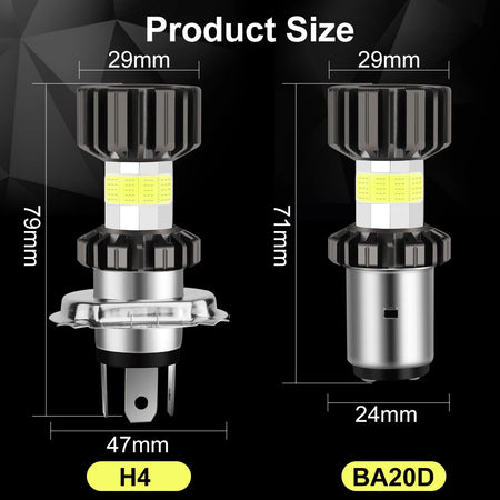  H4/P15D/BA20D 72W LED Motorcycle Headlight Bulb