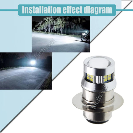   1Pcs P15D PX15D T19 H6M LED Motorbike Headlight Bulb