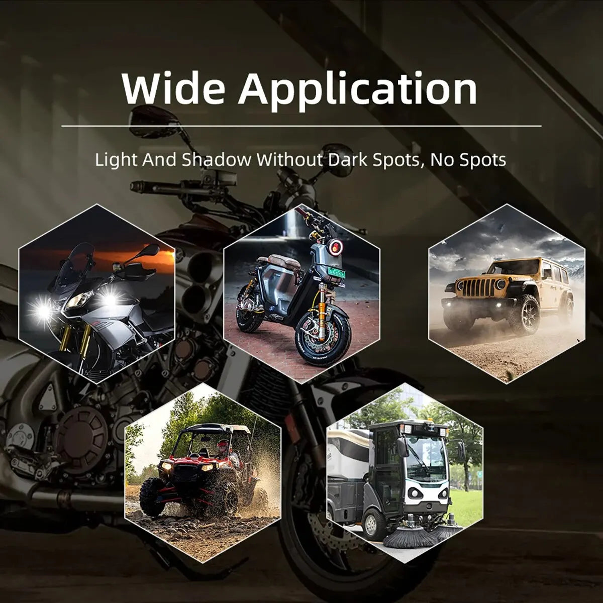   18 LED Super Bright Motorcycle Headlight